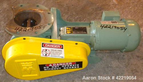 Used WM. W. Meyer & Sons Inc. Rotary Airlock, Model 6X6 SD, Carbon Steel. Driven by a 1/2 HP, 3/60/208-230/460 Volt, 1730 RPM Motor thru reducer.