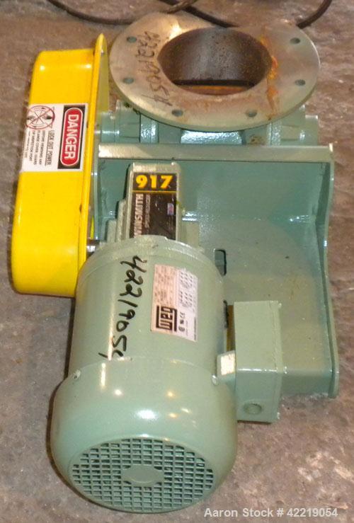 Used WM. W. Meyer & Sons Inc. Rotary Airlock, Model 6X6 SD, Carbon Steel. Driven by a 1/2 HP, 3/60/208-230/460 Volt, 1730 RPM Motor thru reducer.