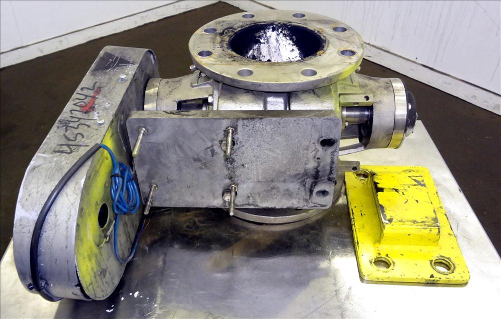 Used DMN 6" Rotary Valve for Feed to Dryer System flash Track, Model AL-150-2D.