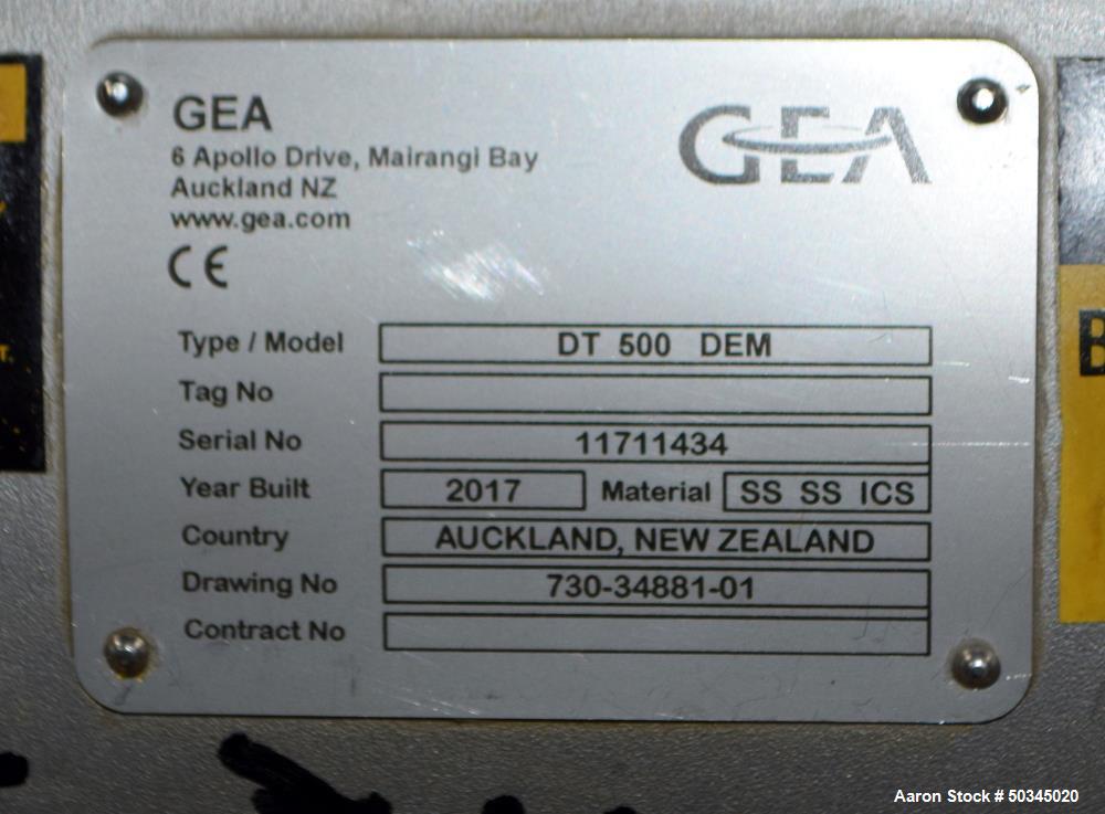 Used GEA Rotary Valve, Model: DT 500 DEM