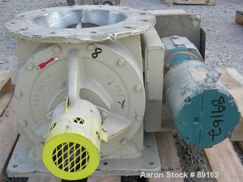 USED: General Resource Corp rotary valve, model 133-23111. Approximate 12" diameter x 12" wide open vane carbon rotor, .6 cubic feet per revolution. Driven by a 3/4 hp, 3/60/230/460 volt, 1725 rpm ge...