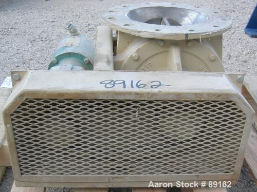 USED: General Resource Corp rotary valve, model 133-23111. Approximate 12" diameter x 12" wide open vane carbon rotor, .6 cubic feet per revolution. Driven by a 3/4 hp, 3/60/230/460 volt, 1725 rpm ge...