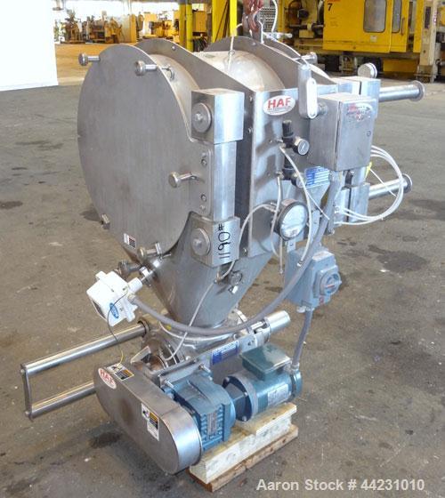 Used Stainless Steel HAF Equipment Moovinator Side Load Powder Receiver, Model