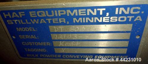 Used Stainless Steel HAF Equipment Moovinator Side Load Powder Receiver, Model