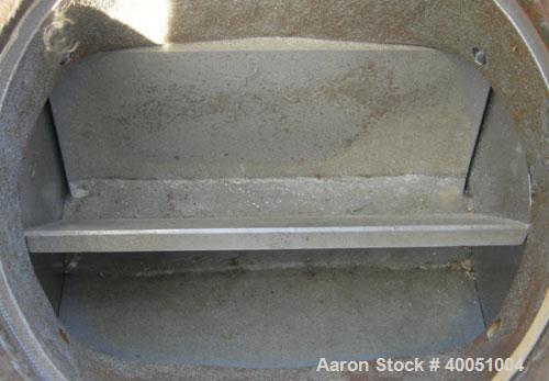 Used Premier Pneumatics heavy duty airlock rotary valve, model HDR-GG-76-8NH-2-RT-T3, 304 stainless steel. Approximately 6" diameter x 6" wide 8 vane open end rotor,(.10) cubic feet per revolution. 6...