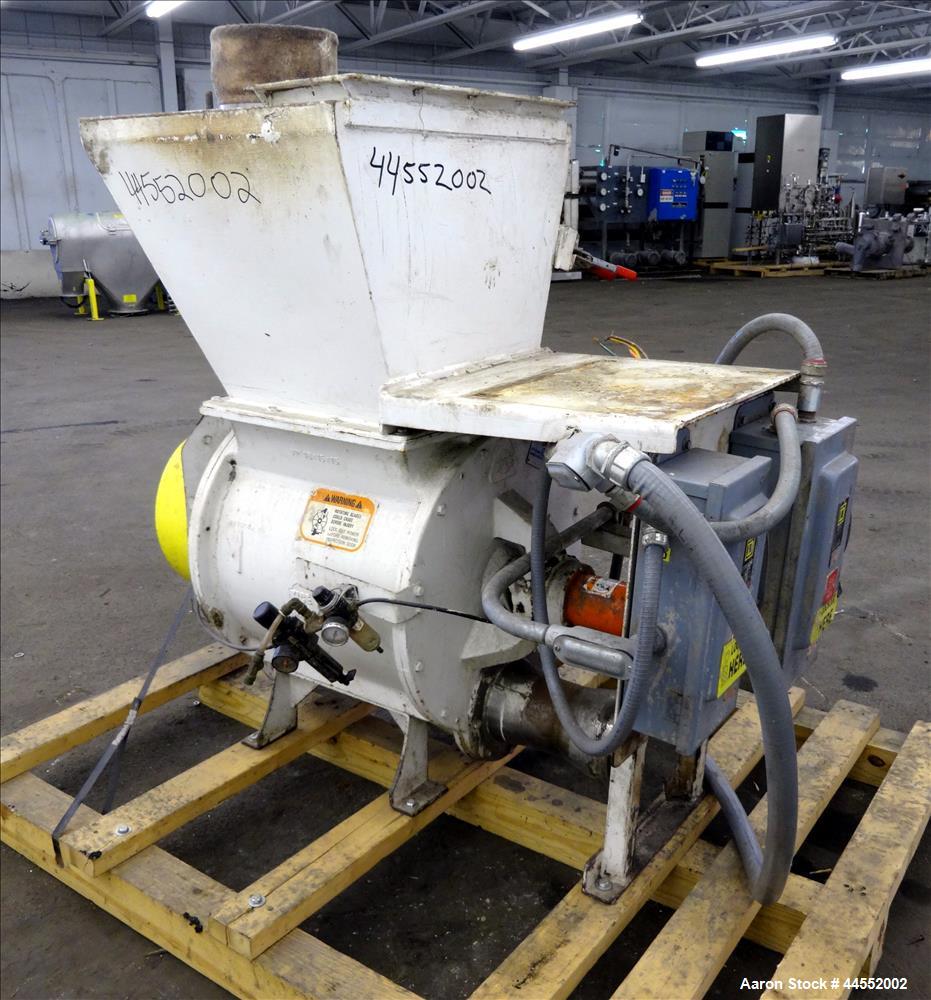 Used Kice finish product transfer system airlock, model VPOT18X15X15, carbon steel. Approximately 1.93 cubic feet per revolution. Driven by a 1 hp gear motor, 29 to 1 ratio. Serial# 13175927737
