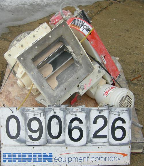 USED: Mac multi duty rotary air lock, model MD40, carbon steel. 10"diameter x 10" wide. Approximate 8 vane open rotor. (.41) cubic feet dispersed per revolution. Driven by a 3/4 hp, 3/60/208-230/460 ...