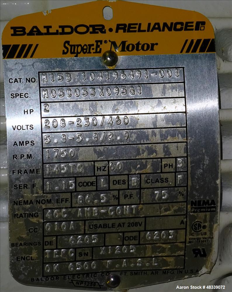 Used Mac Process Rotary Airlock Feeder, Model MD75.