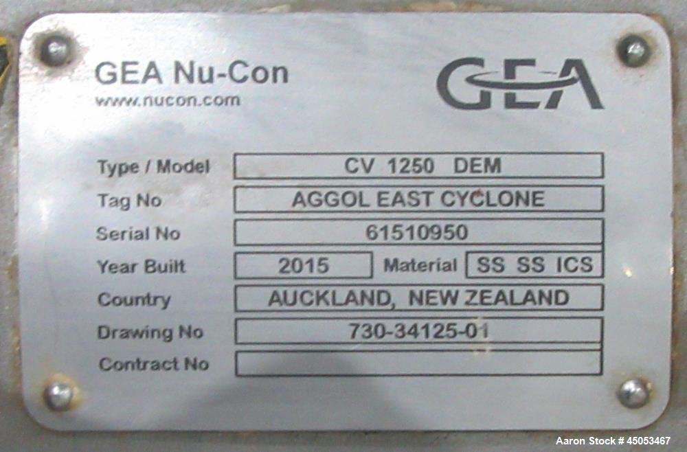 Used GEA Nu-Con CV 1250 Rotary Valve for Bulk Material Handling