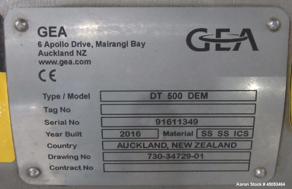 GEA Nu-Con DT500 DEM Stainless Steel Rotary Air Lock Valve – 0.37kW Drive
