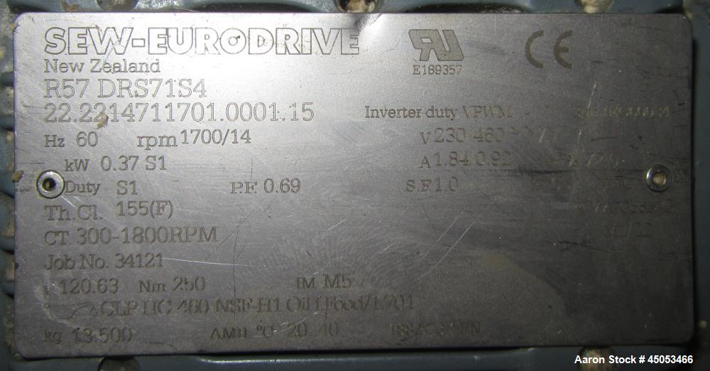 Sanitary Stainless Steel Rotary Airlock Valve GEA Nu-Con DT 500 DEM