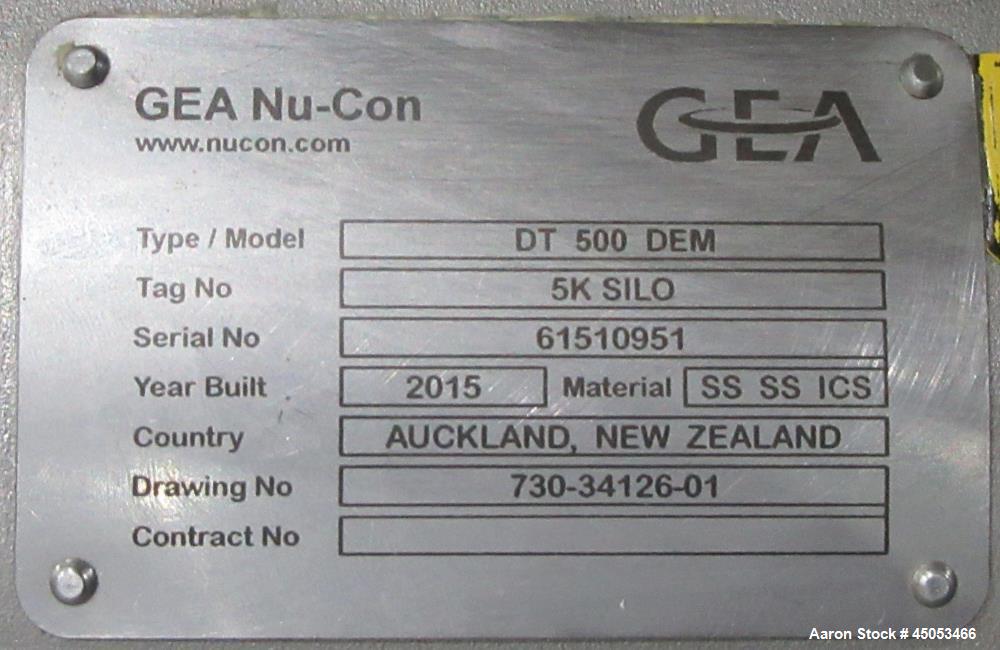 Sanitary Stainless Steel Rotary Airlock Valve GEA Nu-Con DT 500 DEM