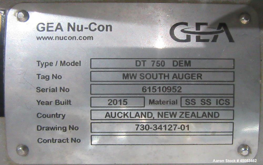 Unused GEA Nu-Con DT 750 DEM Sanitary Rotary Airlock Valve with Gearmotor
