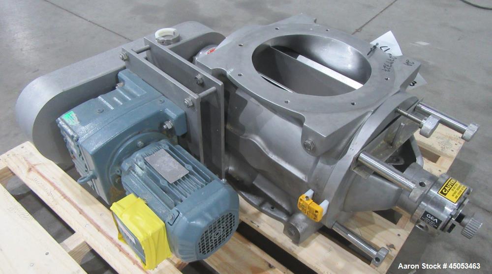 Sanitary Rotary Airlock Valve GEA Nu-Con DT 750 DEM with Variable Speed Gearmotor