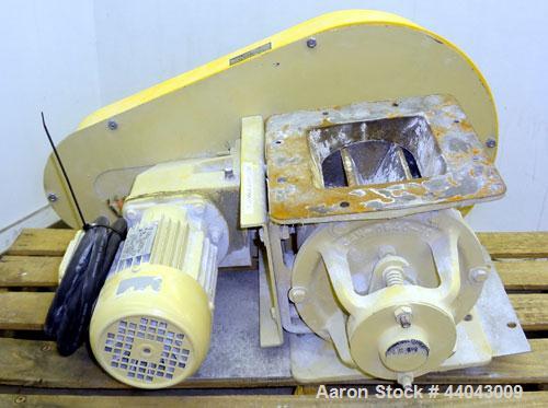 Used Prater Industries Heavy Duty Airlock Rotary Valve, Model PAV-6C, Carbon Steel. Volumetric capacity 187 cubic feet per hour. Approximately 6" diameter x 6" wide open end rotor, 2.4 cubic feet per...