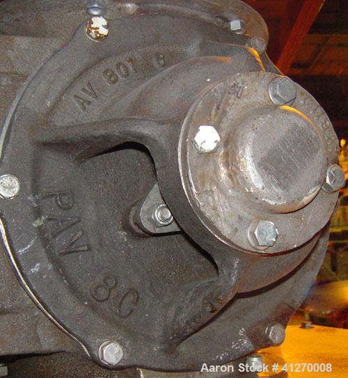 Used Prater-Sterling Heavy Duty Airlock Rotary Valve, Model PAV-8C, 316 Stainless Steel. Approximately 8" diameter x 8" wide 8 blade open end rotor, 6 cubic feet per minute at 25 rpm. 8" inlet/outlet...