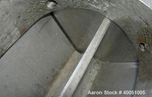 Used Premier Pneumatics Heavy Duty Airlock Rotary Valve, Model HDR-GG-76-8NH-2-RT-T3, 304 Stainless Steel.  Approximately 6" diameter x 6" wide 8 vane open end rotor, .10 cubic feet per revolution.  ...