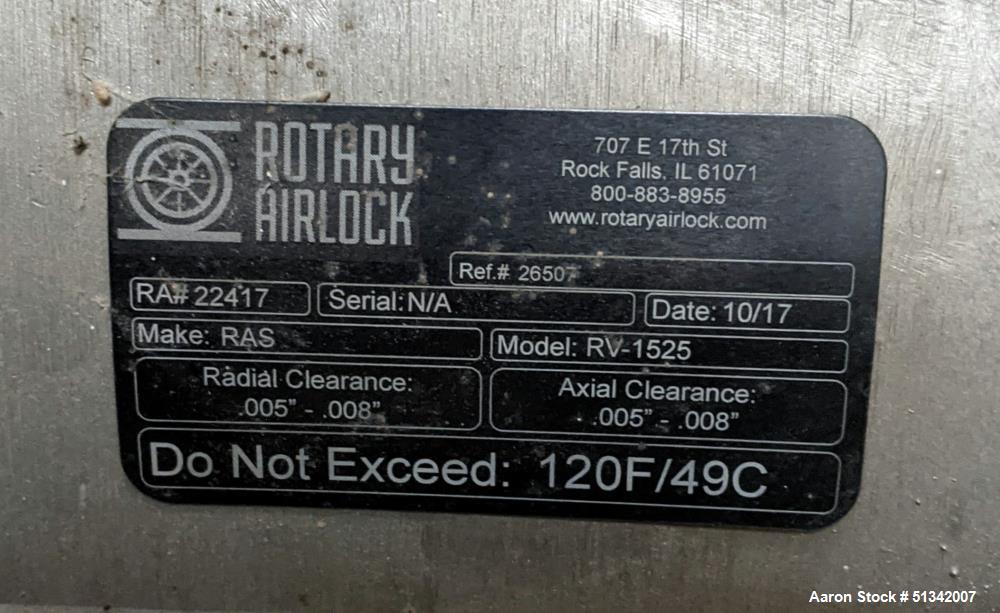 Unused- RAS Rotary Airlock(Body Only), Model RV-1525