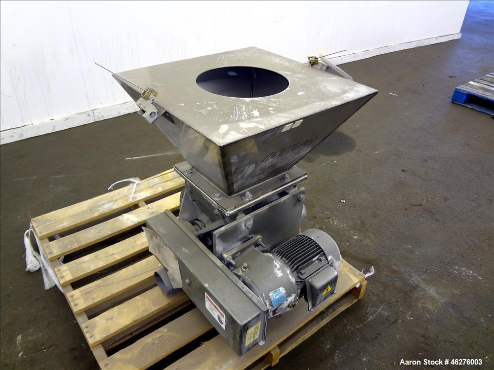 Used- Rotolok Blowing Seal Rotary Valve, Model 28BSRCS08B, 316 Stainless Steel. Approximately 12" diameter x 12" wide open v...