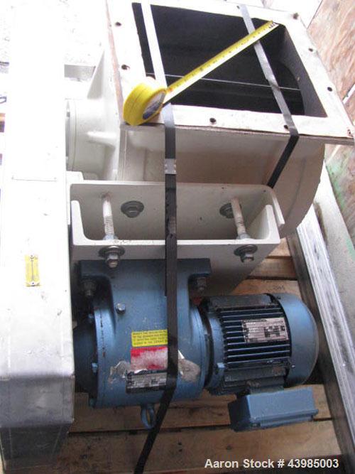 Used Semco Rotary Valve, Model RV-18, cast iron housing. Approximately 12” X 15” carbon steel open end rotor, approximately 5.4 cubic feet of material per minute. Driven by a 2 hp, 3/60/230/460 volt,...