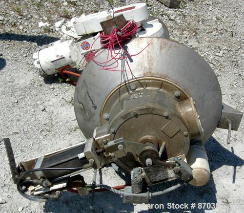 Used Shick Rotary Valve, Model T225-2A, Cast Iron Housing. Approximate 8" x 8", 347 stainless steel, open rotor. Driven by a 3/4 hp, 3/60/230/460 volt, 1150 rpm gear motor. Includes a 304 stainless s...
