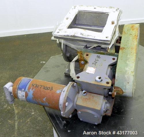 Used Smoot Type 5 Rotary Valve, Model FT9, 316 Stainless Steel. Approximately 0.27 cubic feet per revolution.  8" Diameter x 8" wide open vane 304 stainless steel rotor.  8" x 8’’ Inlet/outlet. Drive...
