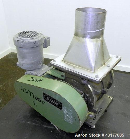 Used- Smoot Type 5 Rotary Valve, Model FT9, 316 Stainless Steel. Approximately 0.27 cubic feet per revolution.  8" Diameter ...