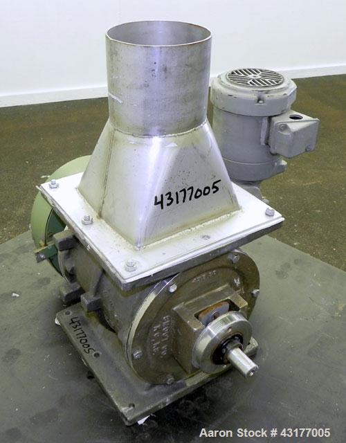 Used- Smoot Type 5 Rotary Valve, Model FT9, 316 Stainless Steel. Approximately 0.27 cubic feet per revolution.  8" Diameter ...
