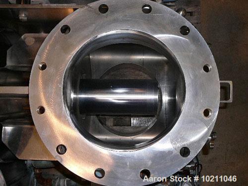 Used 12" Diameter Young Shallow Pocketed Rotary Valve, stainless steel, size 12CA-HC-SA CL15. Shop #10750-1. Pharmaceutical grade. 1 hp Spartan motor, 1765 rpm, 460 volt, 213TC frame. SM-Cyclo gear r...
