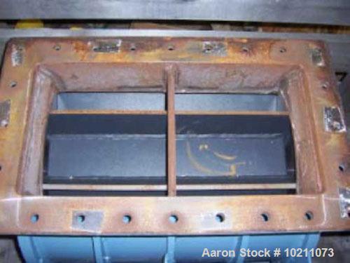 Unused-10" X 20" Young 2-HC Carbon Steel Rotary Valve. Carbon steel housing, end plates and fixed tip rotor. Overall height is 20". Medium recessed pocket design. External bolt-on inspection panel. N...