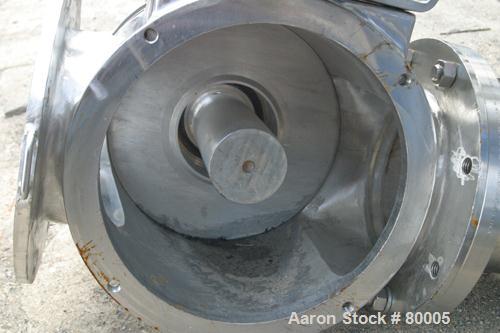 USED: Young rotary valve, size 8, model 8CA-HC, 316 stainless steel. 8" diameter x 12" wide chamber. Unit requires a rotor. Easy access, cantilevered design. 8" inlet/outlet. Driven by a 1 hp, 3/60/2...