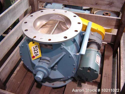 Used-12" diameter Young 12 HC stainless rotary valve with drive.  Overall valve height is 22". Manufactured by Young Industr...