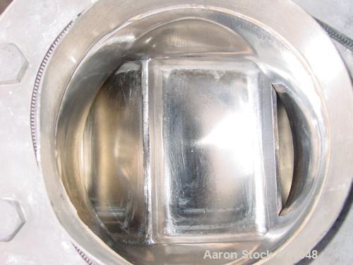 USED: Young 12" rotary airlock, stainless steel. Approx 3/4 hp motor.