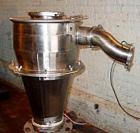 Used AZO Rotary Airlock, Model AL200, stainless steel. Includes a receiving hopper and stainless steel cyclone. Driven by an approximate 3 hp motor.