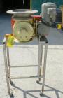 Used Premier Pneumatics heavy duty airlock rotary valve, model HDR-GG-76-8NH-2-RT-T3, 304 stainless steel. Approximately 6