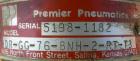 Used Premier Pneumatics heavy duty airlock rotary valve, model HDR-GG-76-8NH-2-RT-T3, 304 stainless steel. Approximately 6