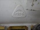 Used Kice finish product transfer system airlock, model VPOT18X15X15, carbon steel. Approximately 1.93 cubic feet per revolution. Driven by a 1 hp gear motor, 29 to 1 ratio. Serial# 13175927737