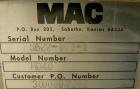 USED: Mac multi duty rotary air lock, model MD40, carbon steel. 10