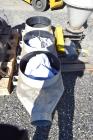 Used Wm. Meyer rotary valve approximate 8x8, driven by a 0.75hp XP gear motor. Includes a cyclone and sock dust filter.