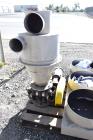 Used Wm. Meyer rotary valve approximate 8x8, driven by a 0.75hp XP gear motor. Includes a cyclone and sock dust filter.