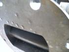 Used Carolina Conveying Heavy Duty Blow Thru Rotary Airlock, model Size 8, 317 stainless steel. Approximately 8