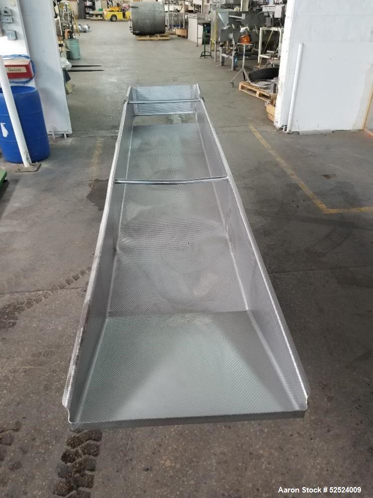 Used Stainless Steel Sanitary Vibratory Scale Feeder – 132” x 24” Dimple Pan | Rotary Scale Feed | Poultry