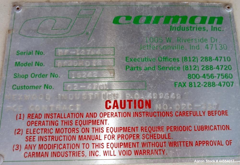 Used- Carbon Steel Carman Industries Adjust-A-Flow Vibrating Feeder, Model BF36H