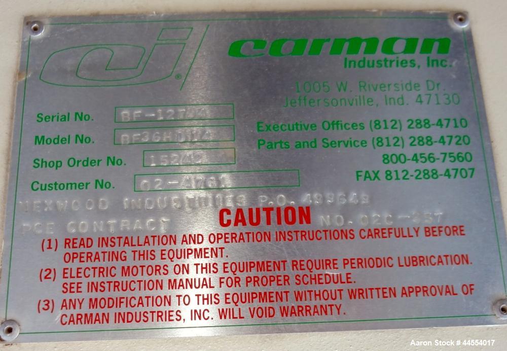 Used Carbon Steel Carman Industries Adjust-A-Flow Vibrating Feeder, Model BF36H