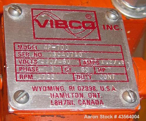 Used Stainless Steel Control & Metering Vibrating Hopper, Model FC-H/3541