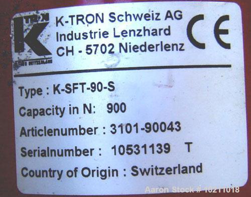 Used-K-Tron Loss In Weight Twin Screw Feeder, Kw-NL-T35. 1" diameter twin concave profile screws. Stainless steel material c...