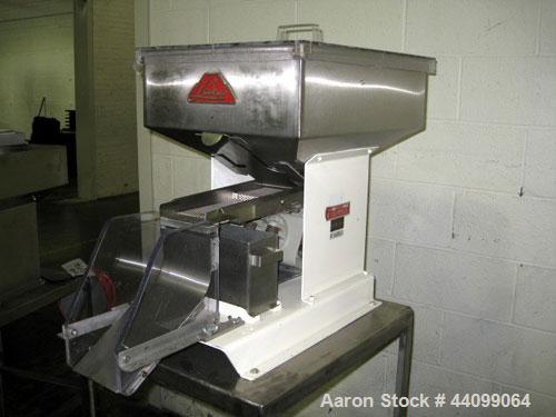 Used- Lakso Vibratory Feeder, Model 64. With Eriez model D vibrator, 4"W chute, 15" x 20" hopper, on stainless steel stand, ...