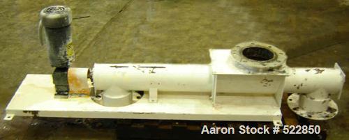 USED: 6" Metalfab screw feeder, reversing two outlet design, modelDB1-6. Carbon steel screw and tube. Has 1 hp DC motor and controller.Screw is 6" diameter. Distance from center of feed to center ofo...