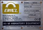 Used Eriez Low-Profile Mechanical Vibratory Feeder, Model HVF 5610, Style 9919823, 316 Stainless Steel. 56 Wide x 120 long x approximate 8 deep pan. Includes 26 tall 304 stainless steel side extensio...