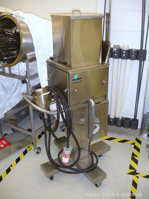 Used Accurate Feeder, Model 580. Poly hopper and screw, 110 volt on stand, serial #0125051-01A-312. AS IS WHERE IS, LOADING & REMOVAL FEES EXTRA, COST TO BE DETERMINED.